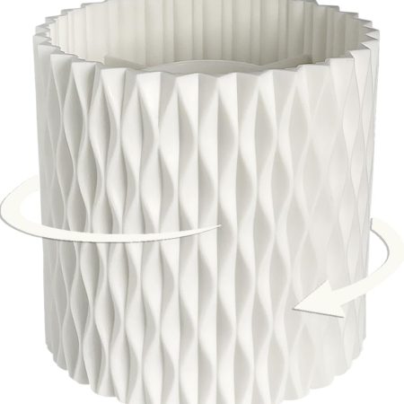 Rotating Pen Holder for Desk, 5 Slots Unique White Desk Organizer Easthetic Desktop Supplies and Accessories for Women Girls, Pencil Cup Caddy for Office Home Art Supply