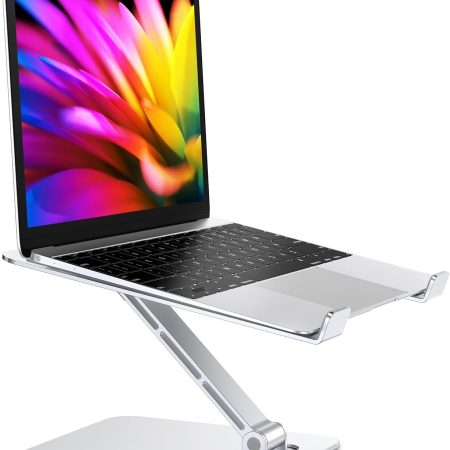 Foldable Laptop Stand, Height Adjustable Ergonomic Computer Stand for Desk, Aluminum Portable Laptop Riser Lecterns Holder Mount Compatible with   10-16"